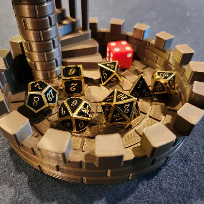 DiceMasters - 3D Printed Dice Tower with Spiral Staircase