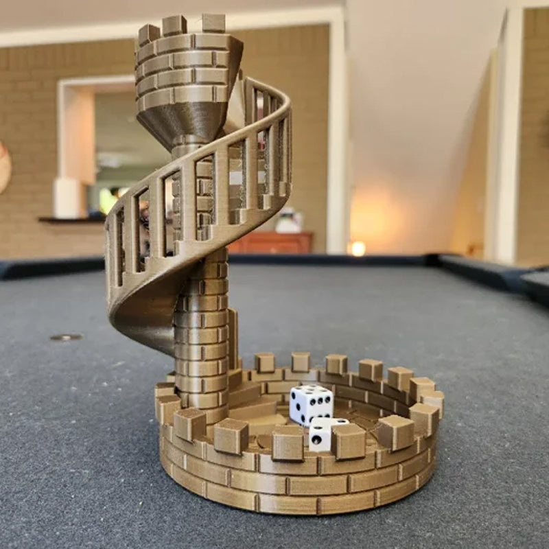 DiceMasters - 3D Printed Dice Tower with Spiral Staircase