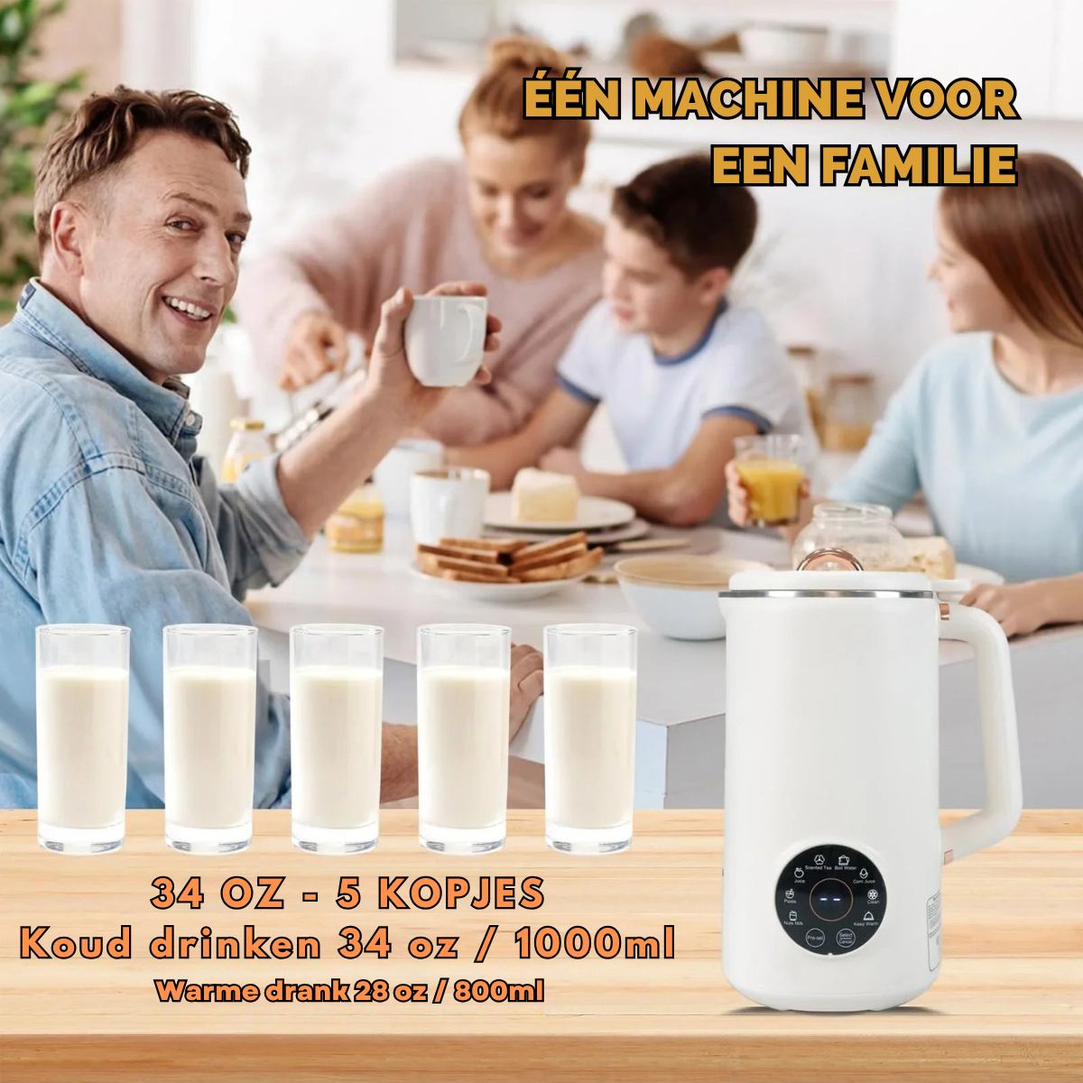 DietMix - AddBlend Máquina para hacer leche de nueces 8 en 1 (1000 ml)