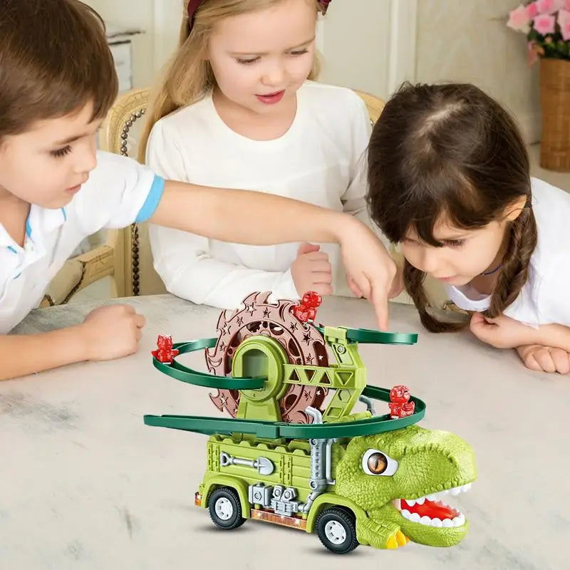 Dino Slide Truck - climb and race with dinosaurs! - Dinosaur Truck