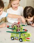 Dino Slide Truck - climb and race with dinosaurs! - Dinosaur Truck
