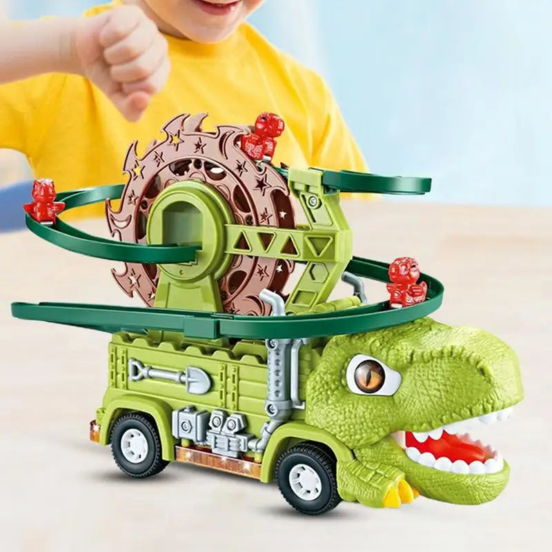 Dino Slide Truck - climb and race with dinosaurs! - Dinosaur Truck