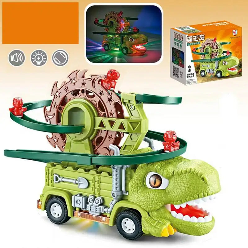 Dino Slide Truck - climb and race with dinosaurs! - Dinosaur Truck
