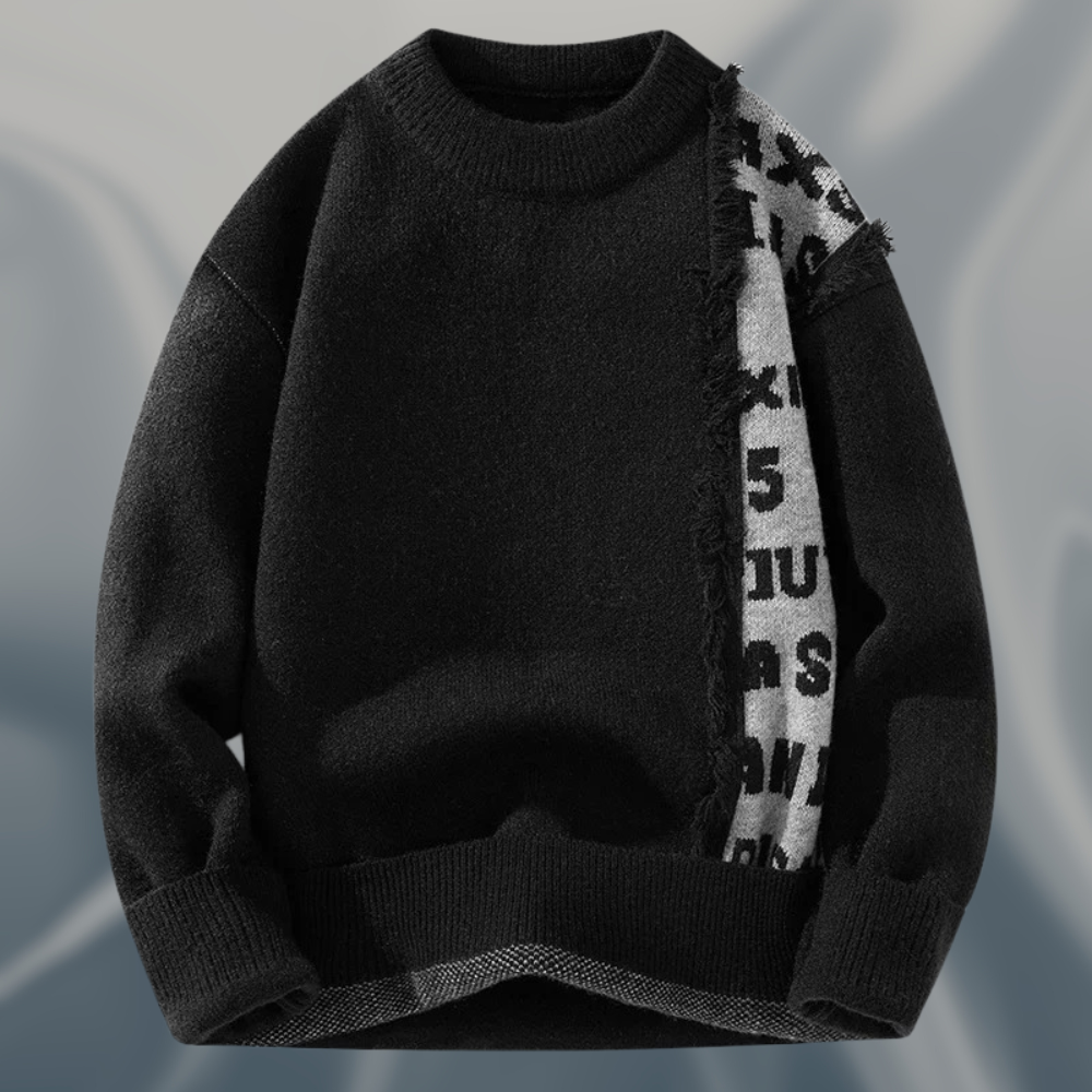 Dirrk – Jacquard Jumper with Round Neck