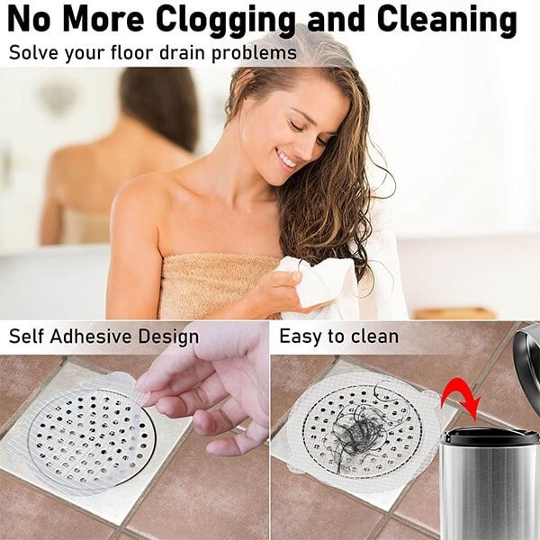 Disposable Hair Catchers for Shower Drains (30 Pieces)