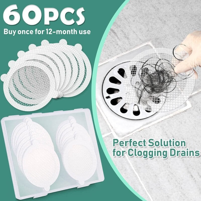 Disposable Hair Catchers for Shower Drains (30 Pieces)