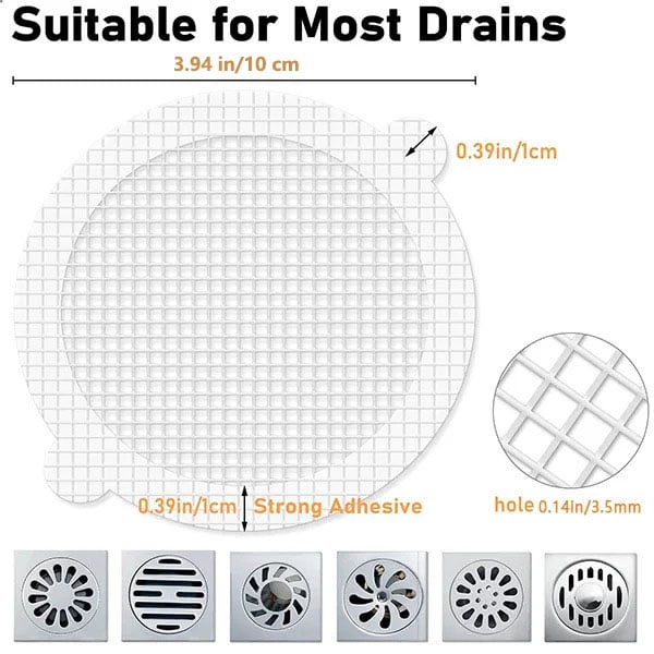 Disposable Hair Catchers for Shower Drains (30 Pieces)