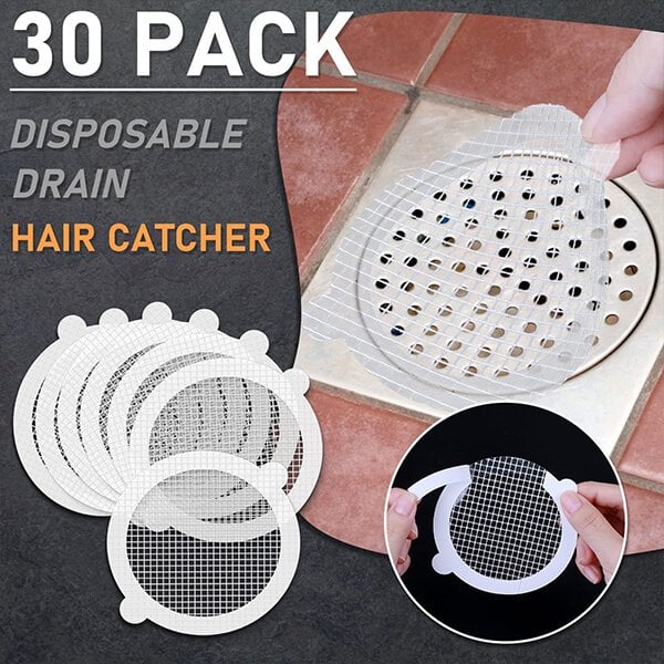 Disposable Hair Catchers for Shower Drains (30 Pieces)