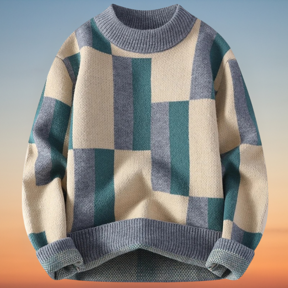 Dolf – Knitted Jumper with Stand-Up Collar
