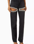 Doreen – Jeans con abertura y cristales