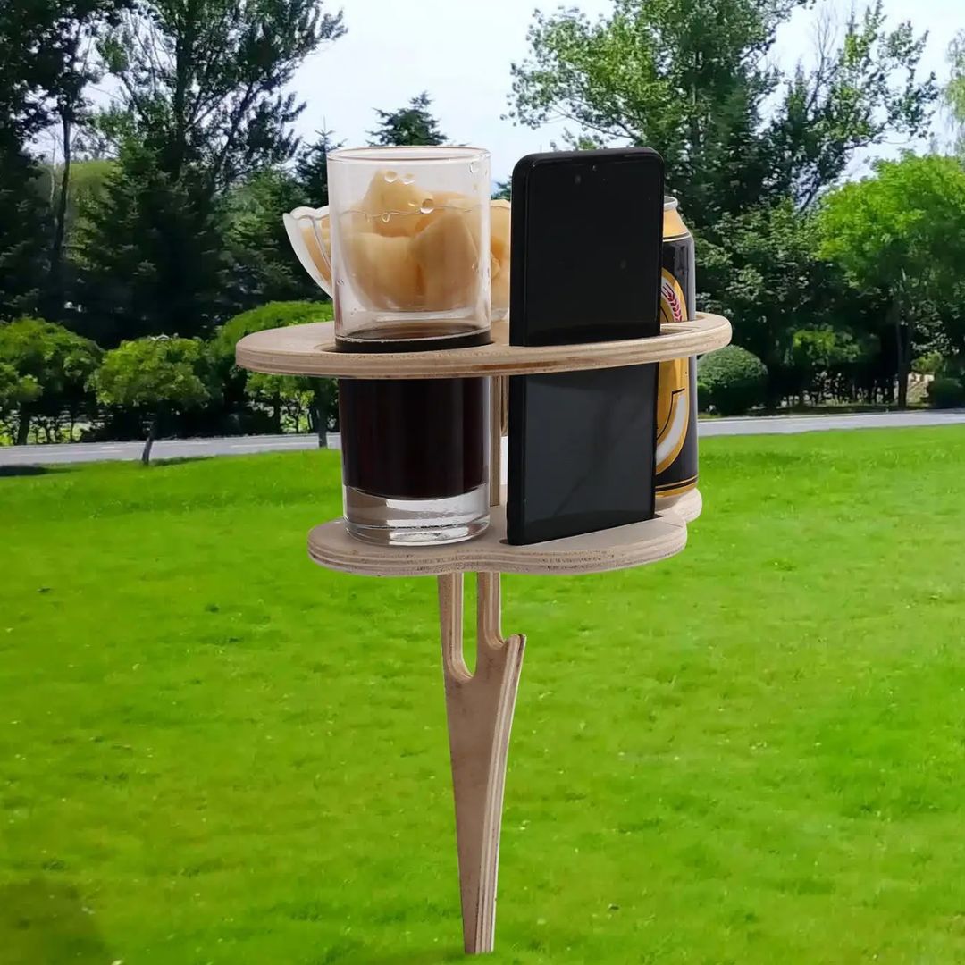 Double-Layer Portable Wine Table