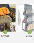 Double-sided, six-layer hanging storage bag