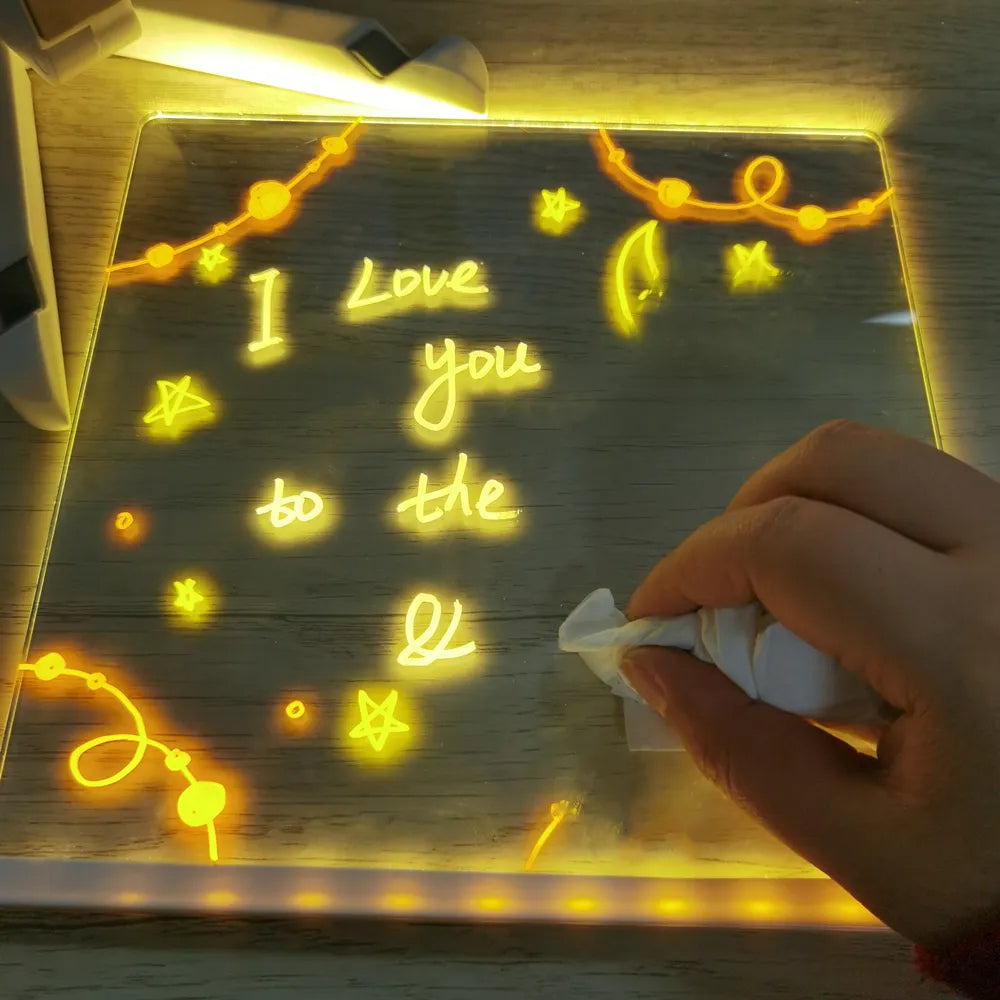 Drawing Light - Shining stories - Illuminated drawing board