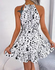 Dress with Bow and Leopard Print - Susi