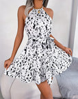 Dress with Bow and Leopard Print - Susi