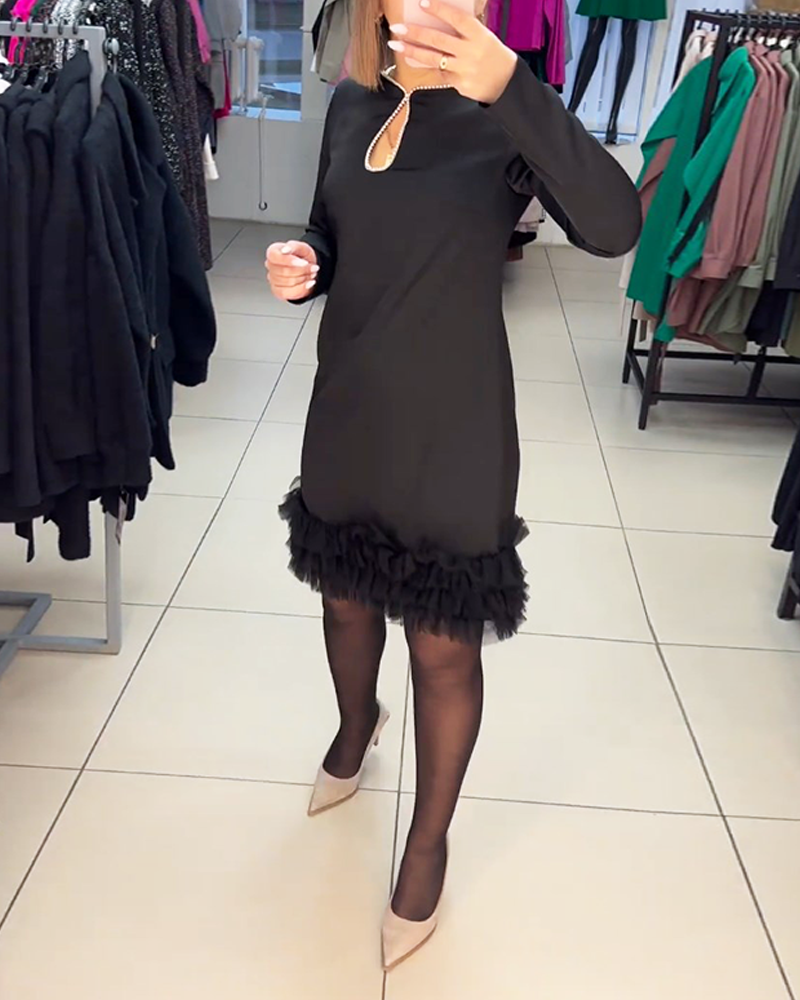 Dress with Pearl Collar - Pearla