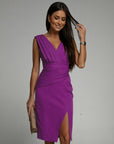 Dress with V-Neck and Split - Nelly