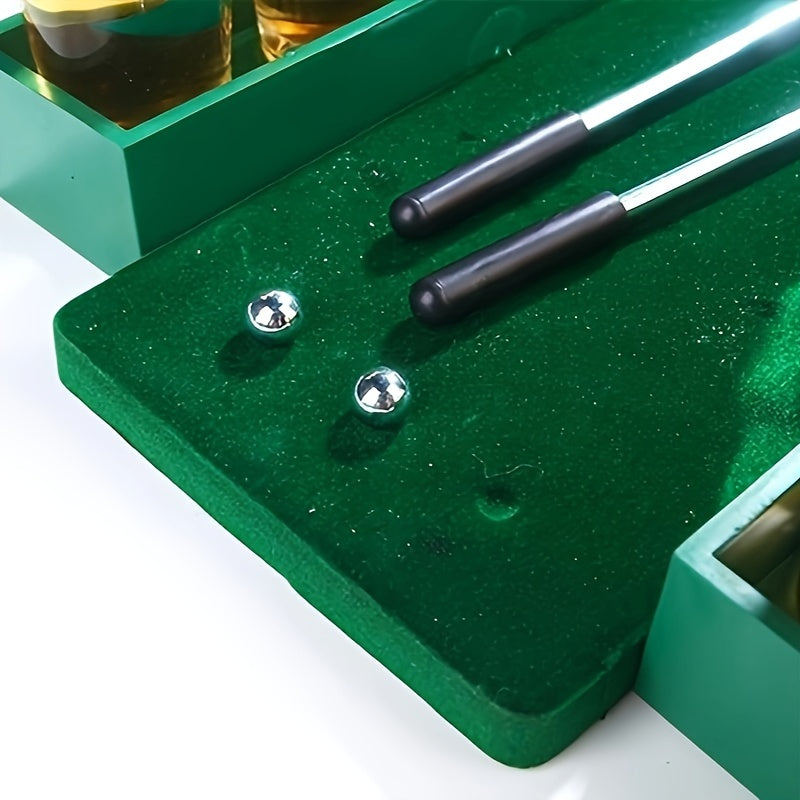 DrinkGolf - Miniature Table Golf Drinking Game Set with Shot Glasses