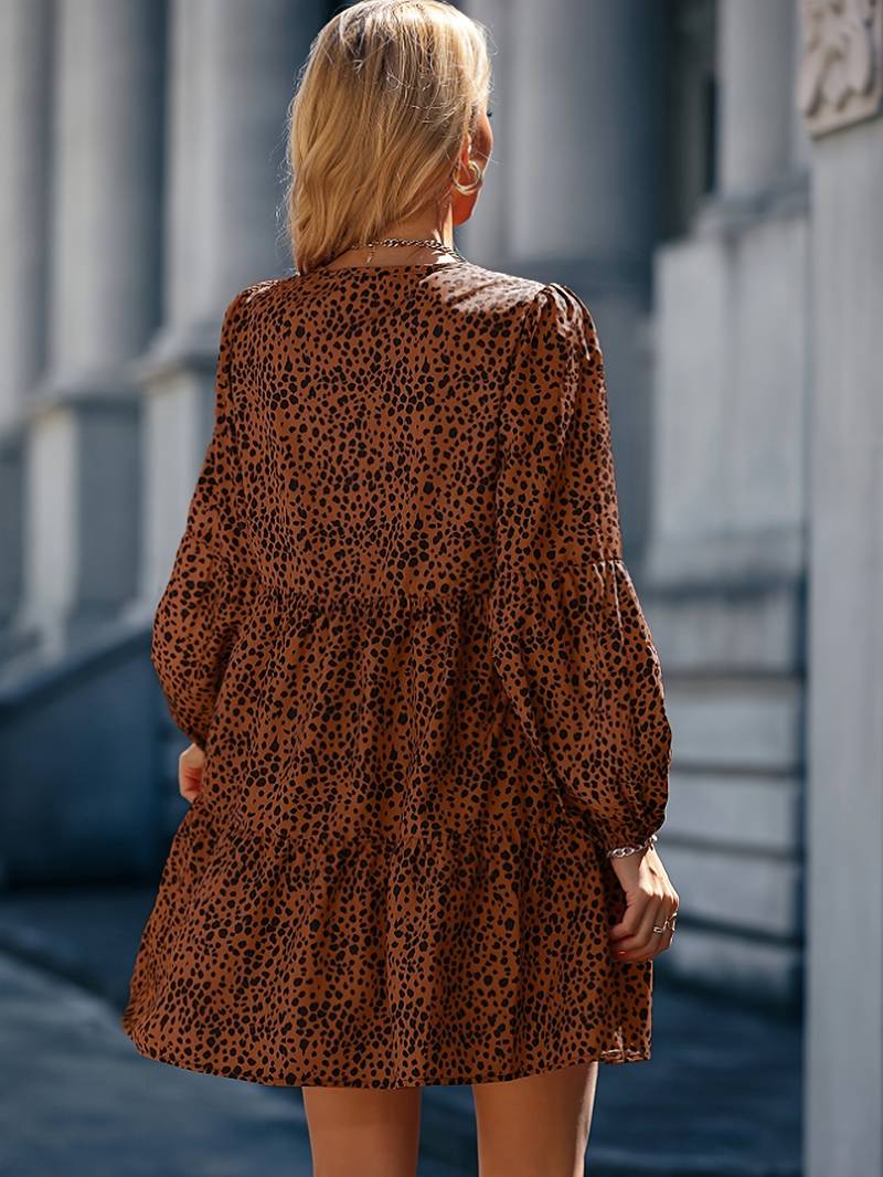 Edith - Polka Dot Elegance V-Neck Mini