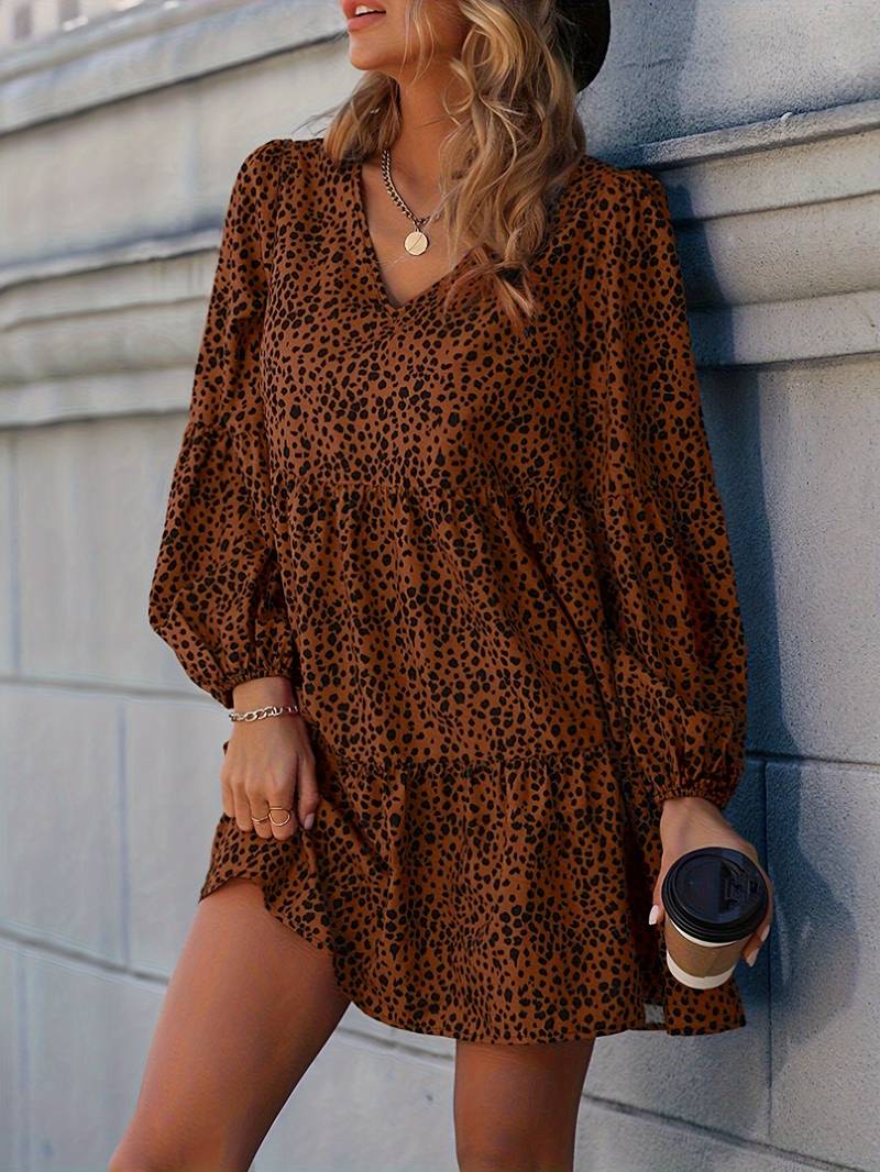 Edith - Polka Dot Elegance V-Neck Mini