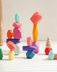 EduFun - Wooden Balancing Blocks for Children Colourful and Durable