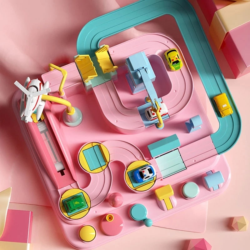 Educational car toy with accessories | mechanical racetrack