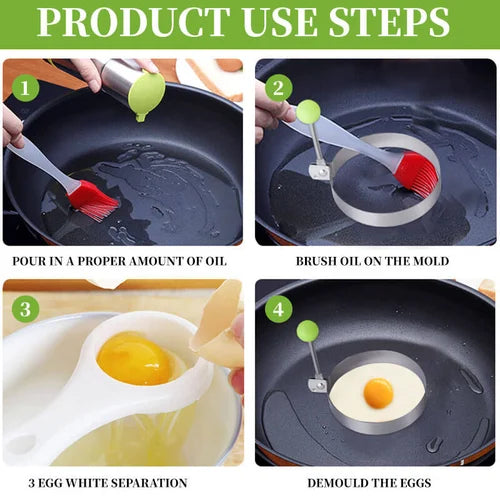 Egg Frying Moulds Made of Stainless Steel