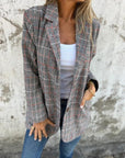 Elaina – Stylish Checked Winter Blazer