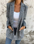 Elaina – Stylish Checked Winter Blazer