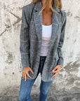 Elaina – Stylish Checked Winter Blazer