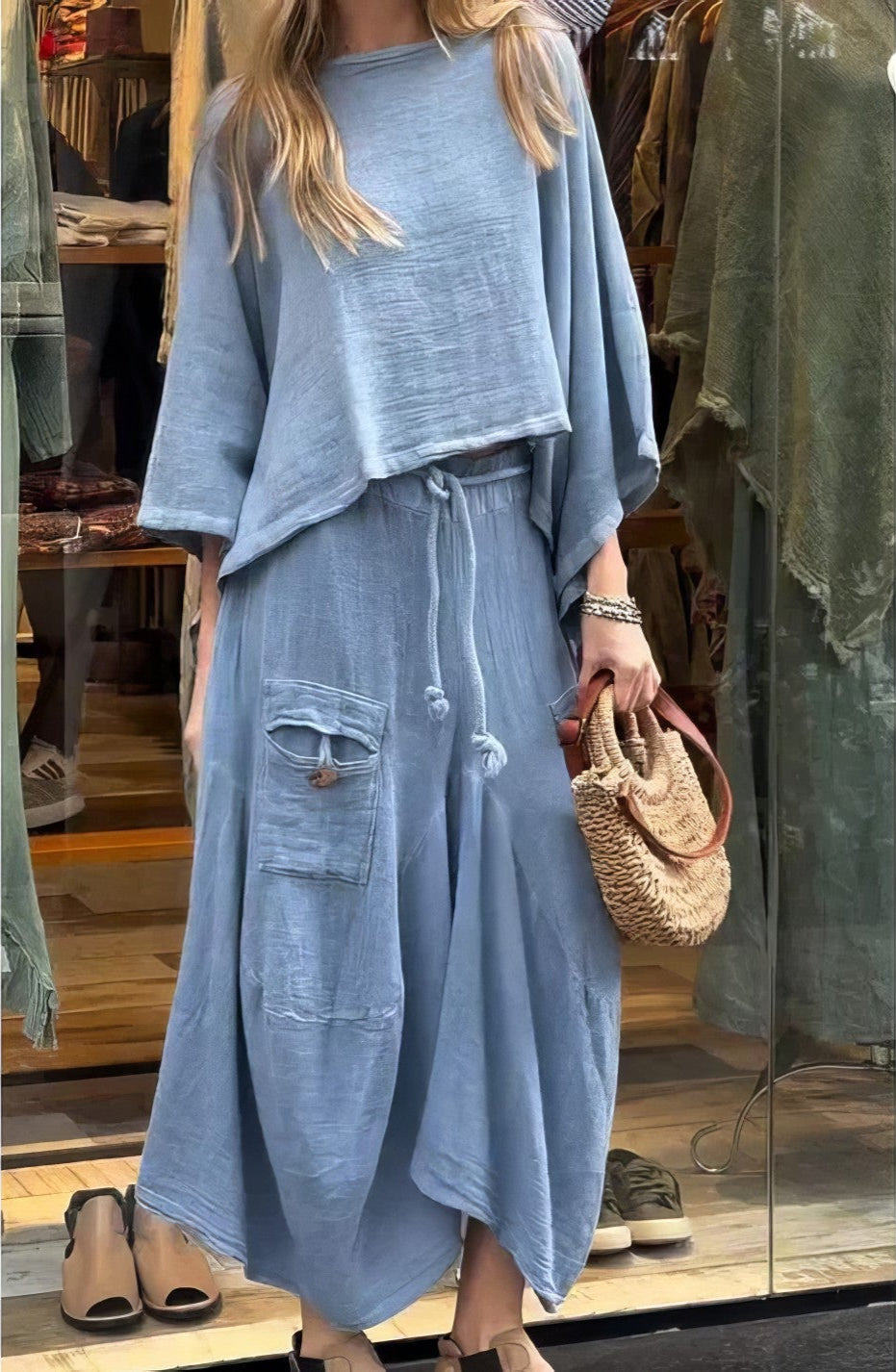 Elaine - Two-Piece Blouse and Skirt Set