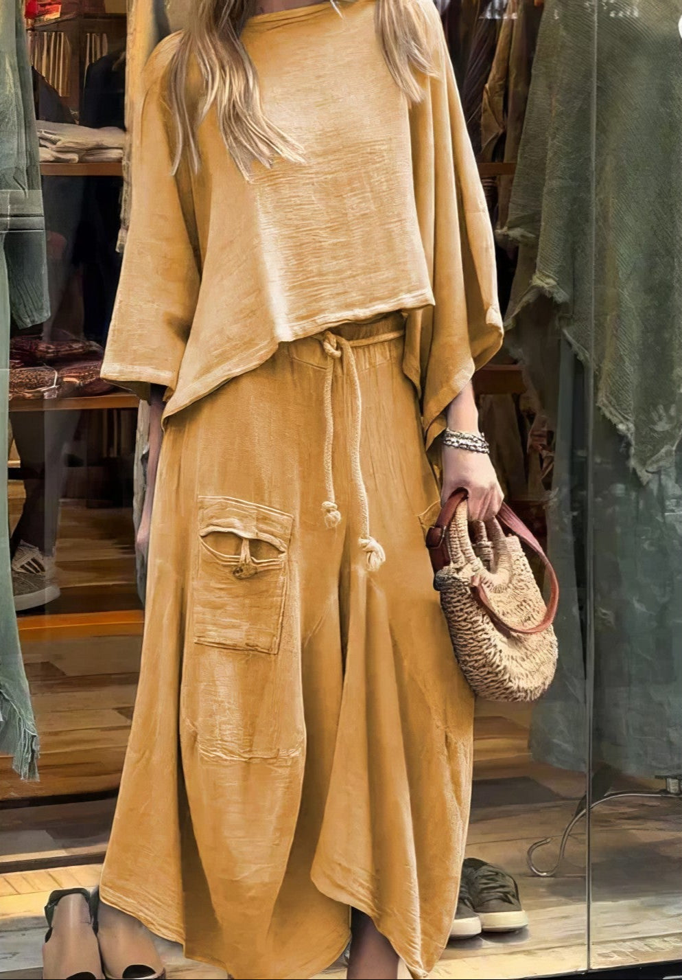 Elaine - Two-Piece Blouse and Skirt Set