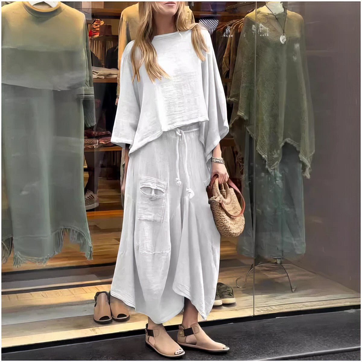 Elaine - Two-Piece Blouse and Skirt Set