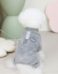 Elastic Fleece Overall for Pets with Pull Ring