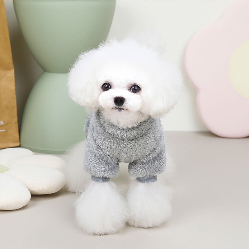 Elastic Fleece Overall for Pets with Pull Ring
