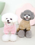 Elastic Fleece Overall for Pets with Pull Ring