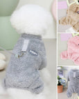 Elastic Fleece Overall for Pets with Pull Ring