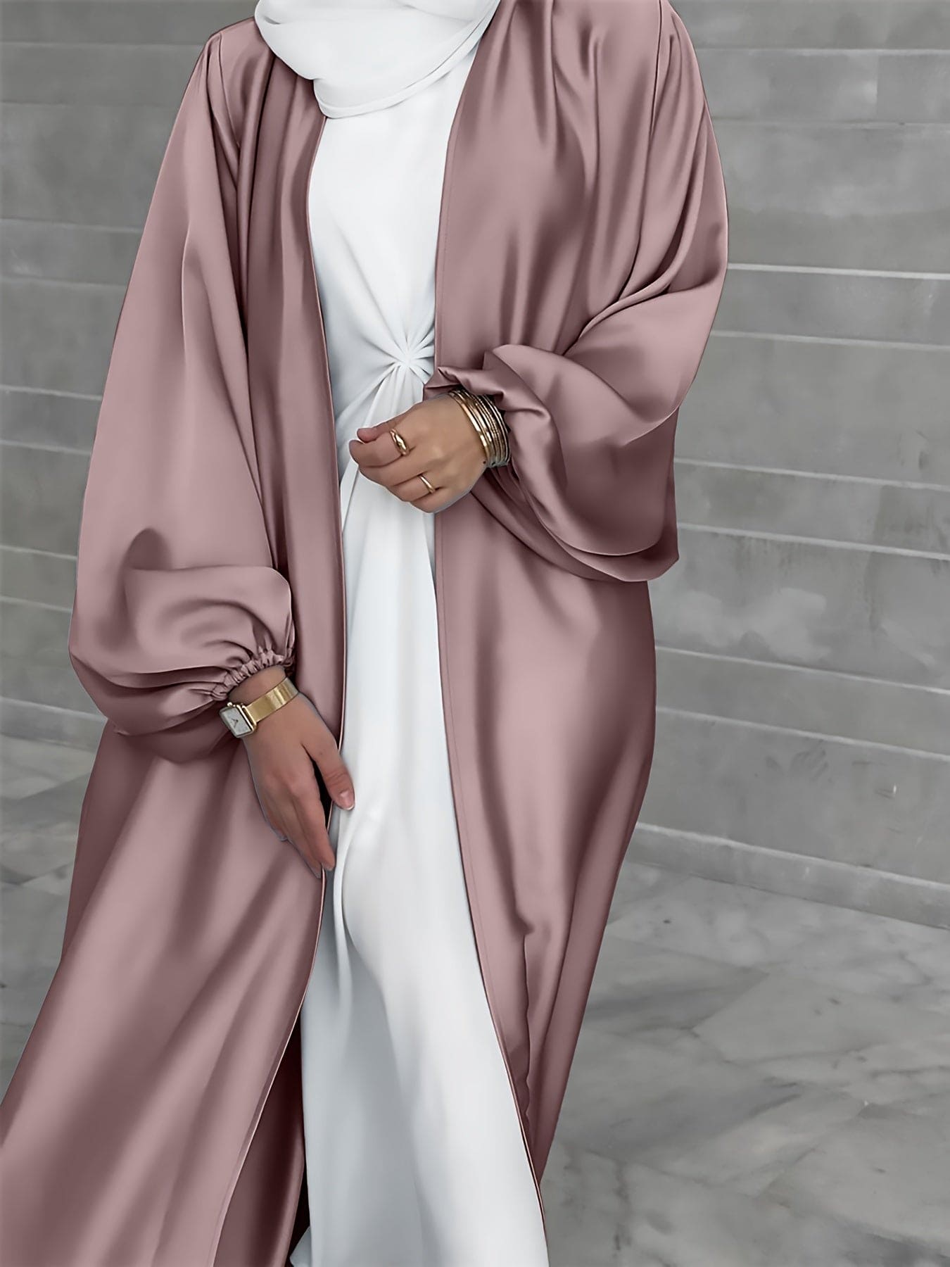 Elegant Abaya Dress with Belt - Eva