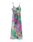 Elegant Colourful Maxi Dress with Detachable Scarf - Romy