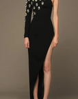 Elegant Evening Dress with High Split - Maeve