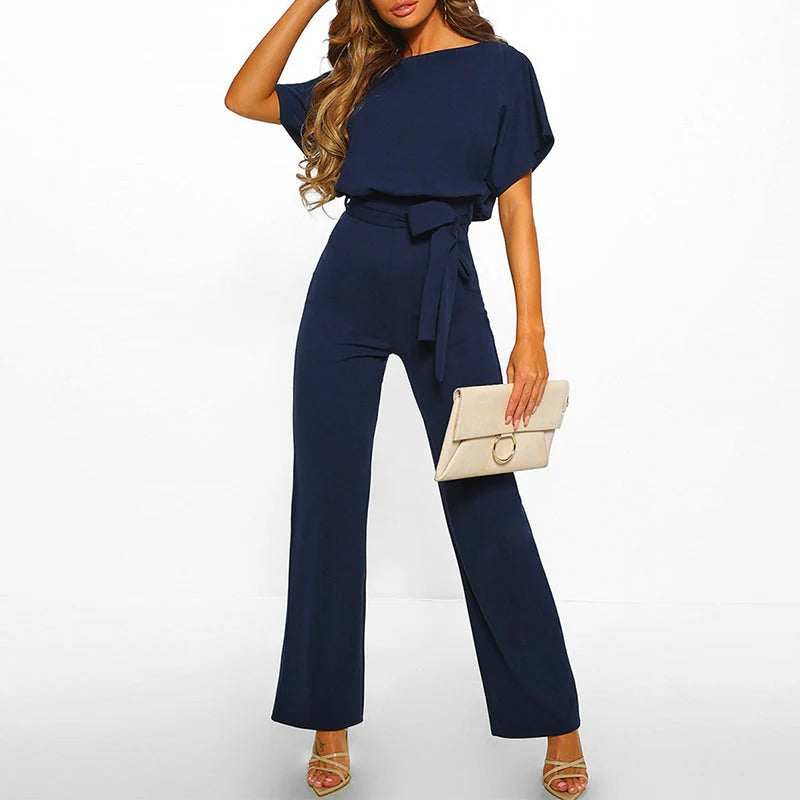 Elegant Ladies' Jumpsuit with Slim Waist - Bertha