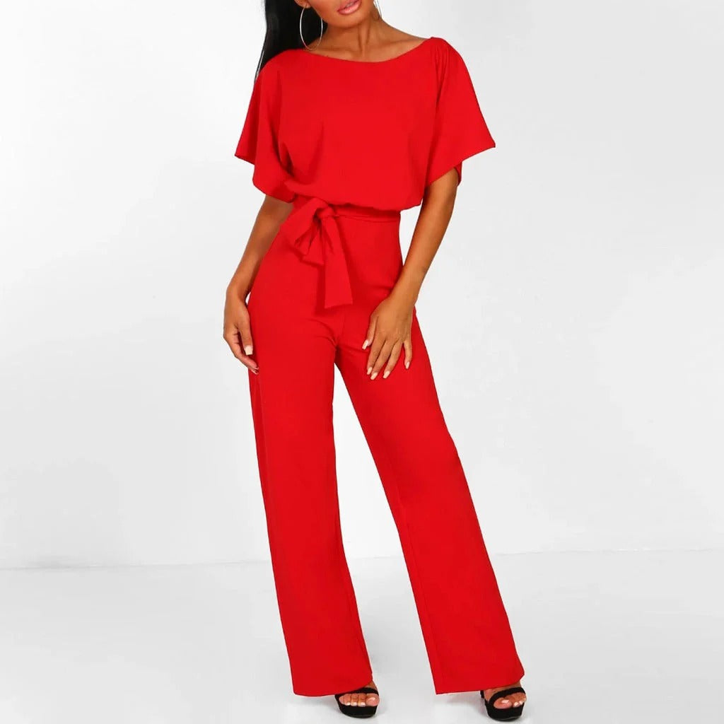 Elegant Ladies' Jumpsuit with Slim Waist - Bertha