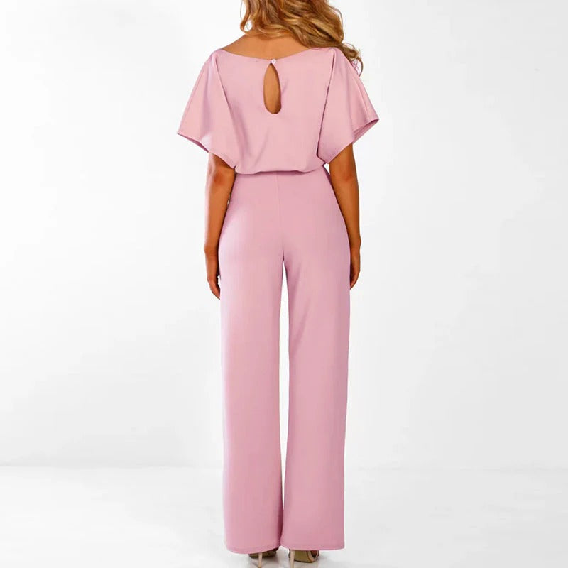 Elegant Ladies' Jumpsuit with Slim Waist - Bertha