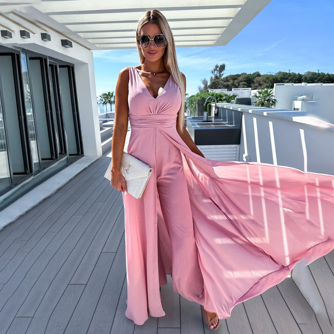 Elegant Ladies' Jumpsuit with Train