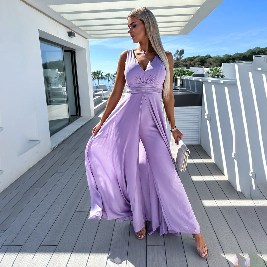 Elegant Ladies' Jumpsuit with Train