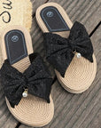 Elegant Ladies' Slippers with Bows - Monique