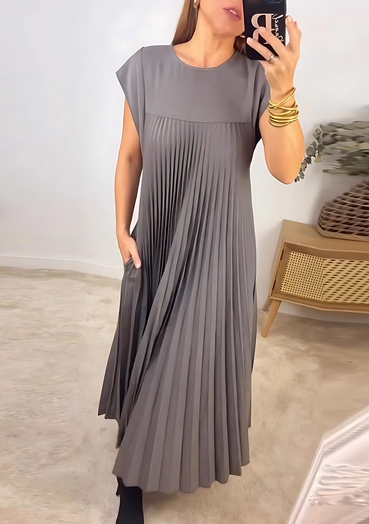 Elegant Pleated Dress - Molly