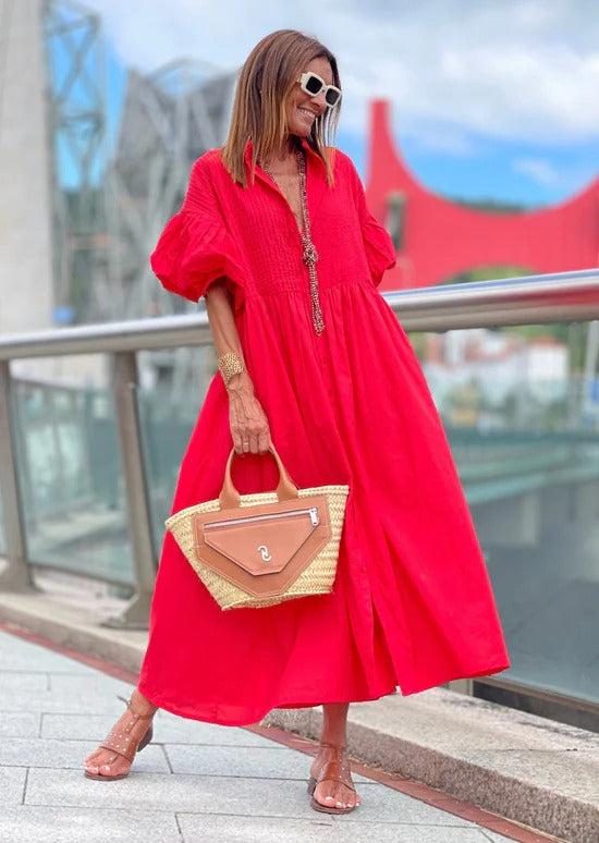 Elegant Red Dress - Bella