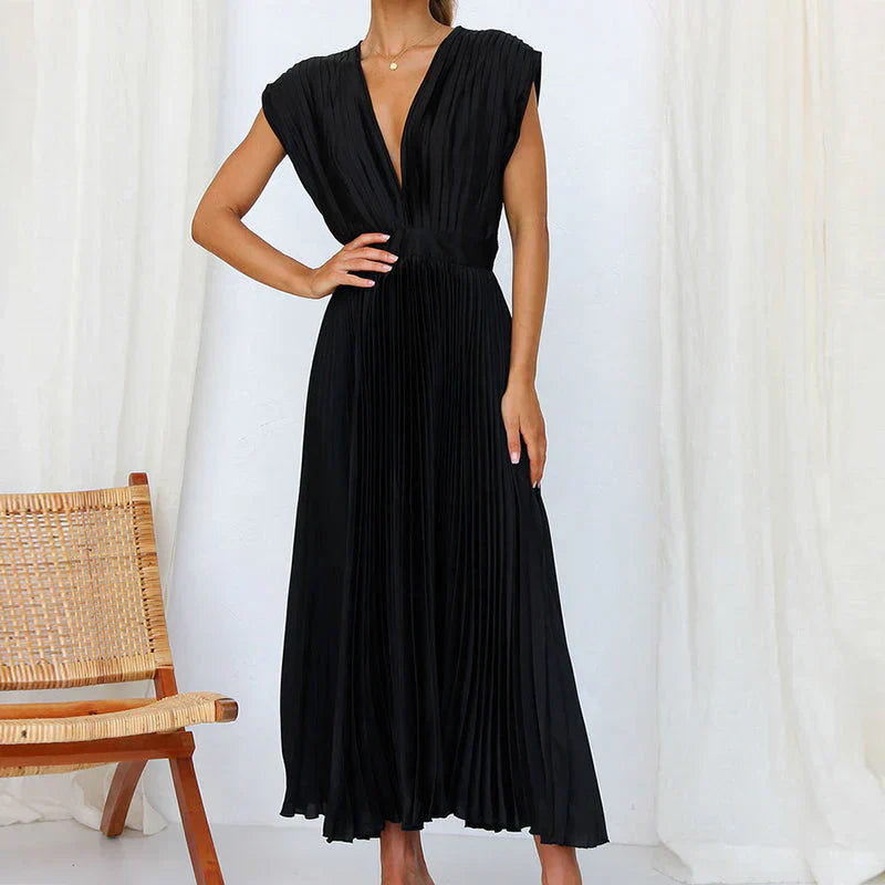Elegant V-Neck Dress for Women