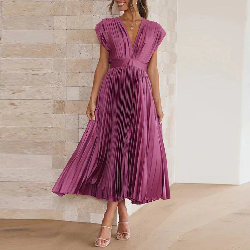 Elegant V-Neck Dress for Women